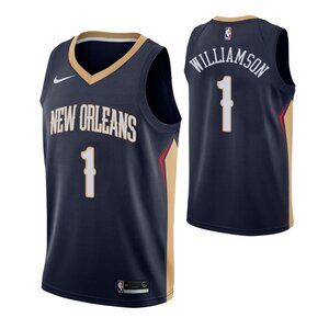 Mens Zion Williamson Navy Stitched Jersey